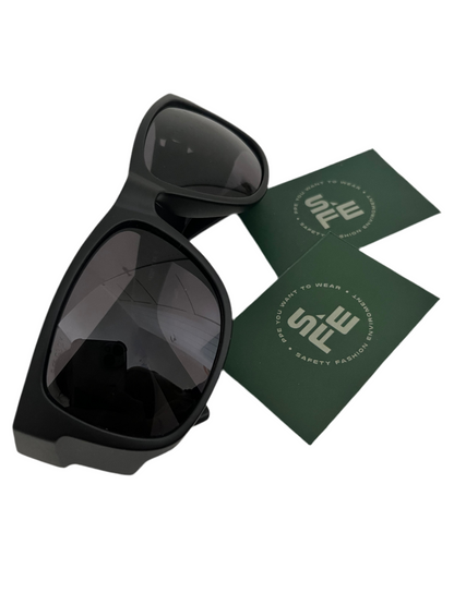 S.FE ONE Black Frame, UV400 Grey Lens Recycled Safety Glasses