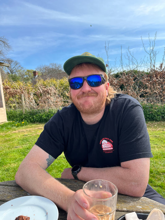 S.FE ONE Grey Frame, UV400 Blue Mirror Lens Safety Glasses