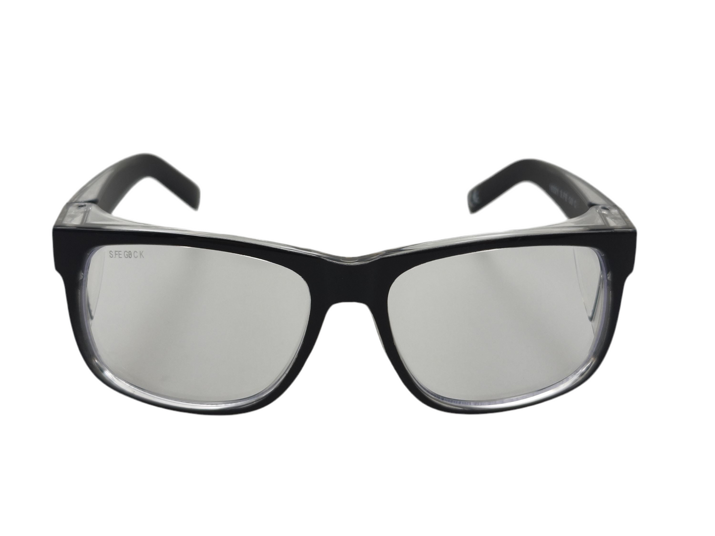 S.FE ONE Black Frame, Clear Lens Recycled Safety Glasses