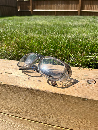 S.FE ONE Grey Frame, Clear Lens Recycled Safety Glasses
