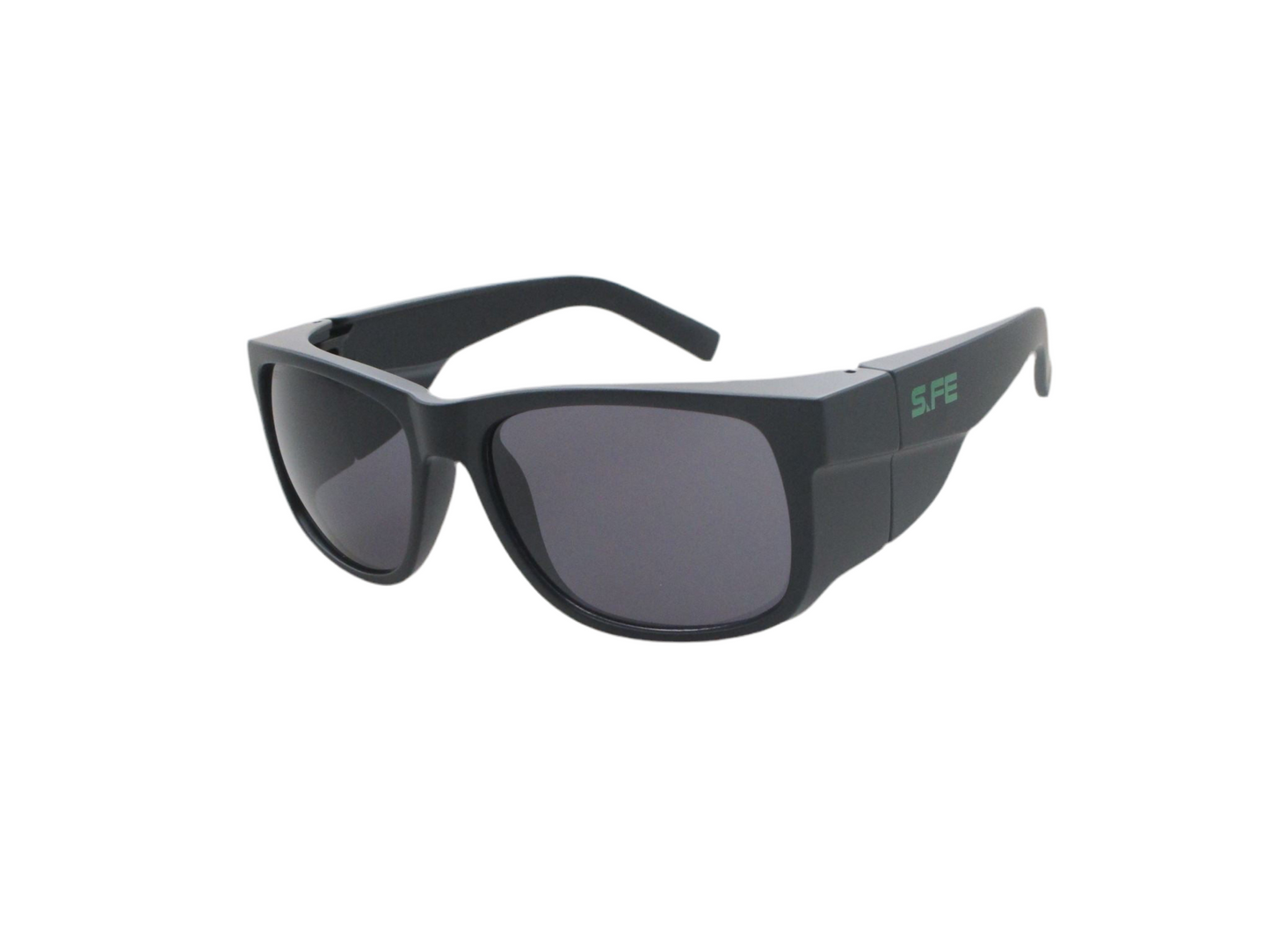 S.FE ONE Black Frame, UV400 Grey Lens Recycled Safety Glasses