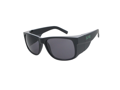 S.FE ONE Black Frame, UV400 Grey Lens Recycled Safety Glasses