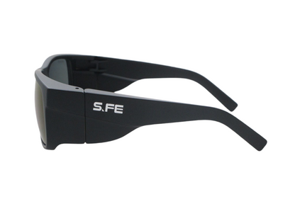 S.FE ONE Black Frame, UV400 Blue Mirror Lens Safety Glasses